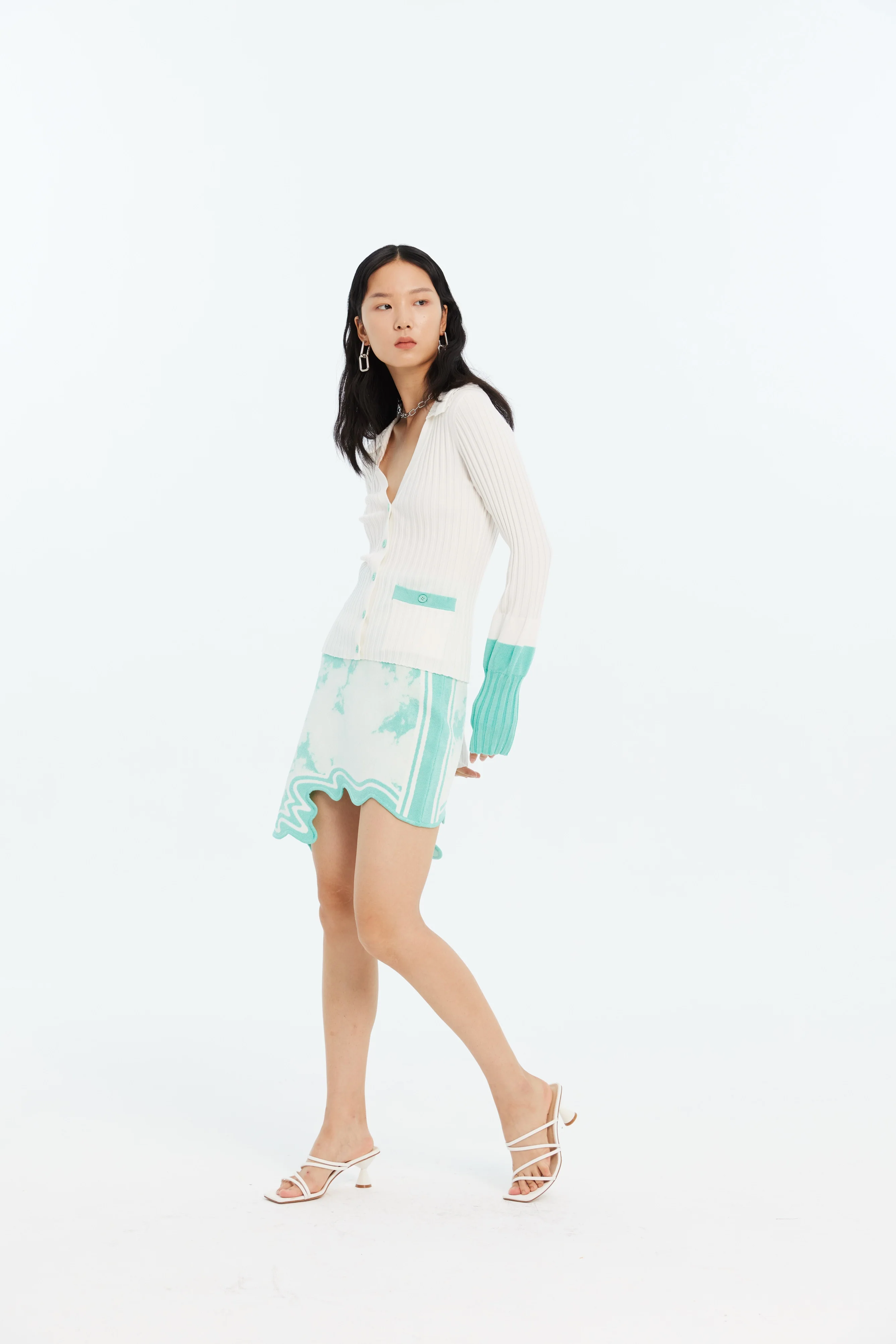 SALEM ECO "TIE DYE" WAVY MINI SKIRT - Image 4